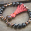 Shungite and Sandalwood wrist mala