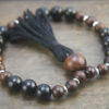 Shungite and Sandalwood wrist mala