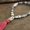 Tourmalated Quartz and Bone Mala