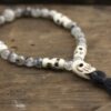 Tourmalated Quartz and Bone Mala