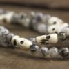 Tourmalated Quartz and Bone Mala