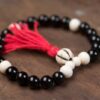 Black Onyx and Bone Mala