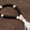 Black Onyx and Bone Mala