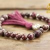 Garnet, Pyrite and Silver Mala