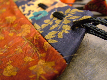 Silk Sari Drawstring Mala Bag