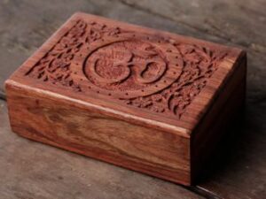 Carved Om Mala Box