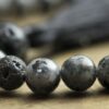 Blue Labradorite and Lava Stone Mala